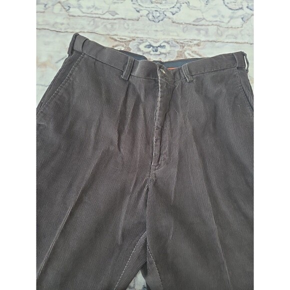 #28 Haggar Corduroy Trousers 36x 29 Men's Brown Pants Cords 100% Cotton Vintage - Picture 2 of 5